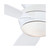 Traditional Concept Outdoor Ceiling Fan, 3-Blade, 1-Light, LED, White, White Blades, 52"W (F594L-WH EQ80)