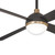 Orb Ceiling Fan, 4-Blade, 1-Light, LED, Brushed Carbon/Soft Brass, Brushed Carbon Blades, 54"W (F623L-BC/SBR HJ3G)