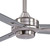 Rudolph Ceiling Fan, 3-Blade, Brushed Nickel, Silver Blades, 52"W (F727-BN/SL EMAX)
