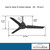 Java Ceiling Fan, 3-Blade, Coal, Coal Blades, 54"W (F753-CL HJZX)