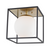 Aira Flush Mount, 1-Light, Small, Antique Aged Brass, Black, White Glass Shade, 9.5"W (H141501S-AGB/BK 608QCRZ)