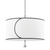 Zara Large Pendant, 1-Light, Polished Nickel, 24"W (H381701L-PN 608UEEM)