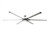 Loft Ceiling Fan, 6-Blade, 1-Light, LED, Painted Brushed Steel, Painted Brushed Steel Blades, 96"W (6LFR96PBSD DJUJ)