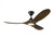 Maverick Ceiling Fan, 3-Blade, 1-Light, LED, Matte Black, Walnut Blades, 52"W (3MAVR52BKD 9QZX)