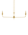 Currey and Company Nottaway Linear Gold Chandelier 