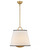 Hinkley Sonia Large Drum Pendant Lacquered Brass 18.0"W x 18.5"H x 18.0"L Off-White Linen Shade 