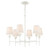 Crystorama Broche 6 Light Matte White Chandelier, Crystorama 568-MT 2NZ9D 