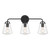 Crystorama Voss 3 Light Matte Black Bathroom Vanity, Crystorama VSS-7013-MK 2P09W 
