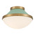 Crystorama Xander 1 Light Vibrant Gold + Green Flush Mount, Crystorama XAN-8001-VG-GR 2P0AK 