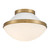 Crystorama Xander 1 Light Vibrant Gold + White Flush Mount, Crystorama XAN-8001-VG-WH 2P0AM 