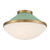 Crystorama Xander 2 Light Vibrant Gold + Green Flush Mount, Crystorama XAN-8002-VG-GR 2P0AQ 