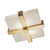 Doughnut Flush Mount, 2-Light, Natural Brass, Marbleized Glass, 16"W (139 21CCL)