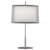 Saturnia Table Lamp, 1-Light, Stainless Steel, Silver Transparent Fabric Exterior Shade, 30"H (S2190 27FQ4)