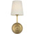 Visual Comfort & Co. Signature Collection Vendome 16" Cordless Single Sconce, Visual Comfort & Co. Signature Collection TOB 2077HAB-L-CL N1X7D 