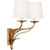 Visual Comfort & Co. Signature Collection Amalfi 15" Double Sconce, Visual Comfort & Co. Signature Collection CHD 2684MGO-L DD9DQ 