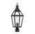 Jackson Outdoor Post Lantern, 1-Light, Black with Gold Highlights, Glass Shade, 22.75"H (5-724-153 1R0KZ)