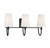 Cameron Bath Vanity Light, 3-Light, Matte Black, White Fabric Shade, 24"W (8-2542-3-89 1R0LJ)