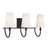 Cameron Bath Vanity Light, 3-Light, Matte Black, White Fabric Shade, 24"W (8-2542-3-89 1R0LJ)