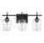 Octave Bath Vanity Light, 3-Light, Black, Glass Shade, 21"W (8-4030-3-BK 1N3VN)