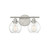 Carson Bath Vanity Light, 2-Light, Satin Nickel, Glass Shade, 14"W (8-4050-2-SN 1R0P1)