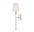 Monroe Wall Sconce, 1-Light, Polished Nickel, Soft White Fabric Shade, 20"H (9-302-1-109 1JX8Z)