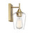 Octave Wall Sconce, 1-Light, Warm Brass, Glass Shade, 9.5"H (9-4030-1-322 1N1XR)