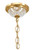 Bagatelle Pendant, 1-Light, Heirloom Gold, Clear Heritage Crystal, 8"W (1241-22 13R60)