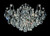 Renaissance Flush Mount, 8-Light, Black, Clear Heritage Crystal, 26"W (3785-51 Y9TU5)