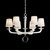 Emilea Chandelier, 6-Light, Heirloom Bronze, Clear Optic Crystal, Hardback Off White Shade, 30.5"W (MA1006N-76O 1HZWJ3)