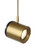 Burk Head MonoPoint, 1-Light, LED, Brass, 3.6"W (700MPBRK9303503R 7033Y9Z)