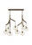 Sedona Double Chandelier, 8-Light, Aged Brass, Transparent Glass Orb, 24.5"W (700SDNMPL2CR 70E7GUW)