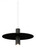 Mini Ponte Pendant, 1-Light, Nightshade Black, 8"W (700MPPNTB-LED930 70PDEU1)