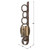 Falconara Candle Holder Wall Sconce, Metal, Rust Brown, 39"H, Uttermost (19850 9M3PK)