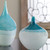 Carla Vases, 2/Set, Teal Green, White, 15"H, Uttermost (20084 9U350)
