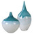 Carla Vases, 2/Set, Teal Green, White, 15"H, Uttermost (20084 9U350)