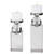 Lucian Candleholders, 2/Set, Polished Nickel, 15"H, Uttermost (17561 A3A25)
