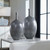 Riordan Modern Vases, 2/Set, Marbled Black, White, 20"H, Uttermost (17711 A3EXR)