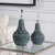 Almera Bottles, 2/Set, Distressed Dark Teal, Polished Nickel, 16"H , Uttermost (17842 A68QU)