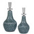 Almera Bottles, 2/Set, Distressed Dark Teal, Polished Nickel, 16"H , Uttermost (17842 A68QU)