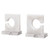 Clarin Bookends, Set of 2, White, Gray Marble, 7"W, Uttermost (17864 A68R2)