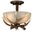 Yoho Semi-Flush Mount, 2-Light, Black Walnut, 12"W (C0014 C5CW)