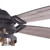 Barnes Ceiling Fan, 5-Blade, 2-Light, LED, Matte Black, Rustic Oak, 54"W (F0055 J6QL)