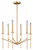Kedzie Chandelier, 6-Light, Natural Brass, 24"W (H0178 F7ZJ)