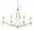 Austen Linear Chandelier, 4-Light, Silver Leaf, 33.5"W (P0099 F23P)