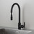 Buster + Punch Kitchen Faucet, Pull-Out Mixer , Cross, Welders Black 
