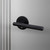 Buster + Punch Door Handle, Privacy, Linear, Welders Black 