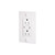 Buster + Punch 1G Metal Duplex Gfci Outlet, Without Logo, White 