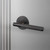 Buster + Punch Door Handle, Privacy, Linear, Smoked Bronze 