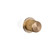 Buster + Punch Fixed Door Knob, Single-Sided, Linear, Brass 