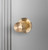 Buster + Punch Fixed Door Knob, Double-Sided, Linear, Brass 